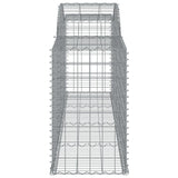 Arched Gabion Baskets 9 pcs 300x50x80/100 cm Galvanised Iron