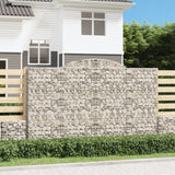 Arched Gabion Baskets 5 pcs 300x50x180/200 cm Galvanised Iron