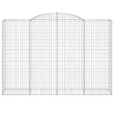Arched Gabion Baskets 5 pcs 300x50x200/220 cm Galvanised Iron