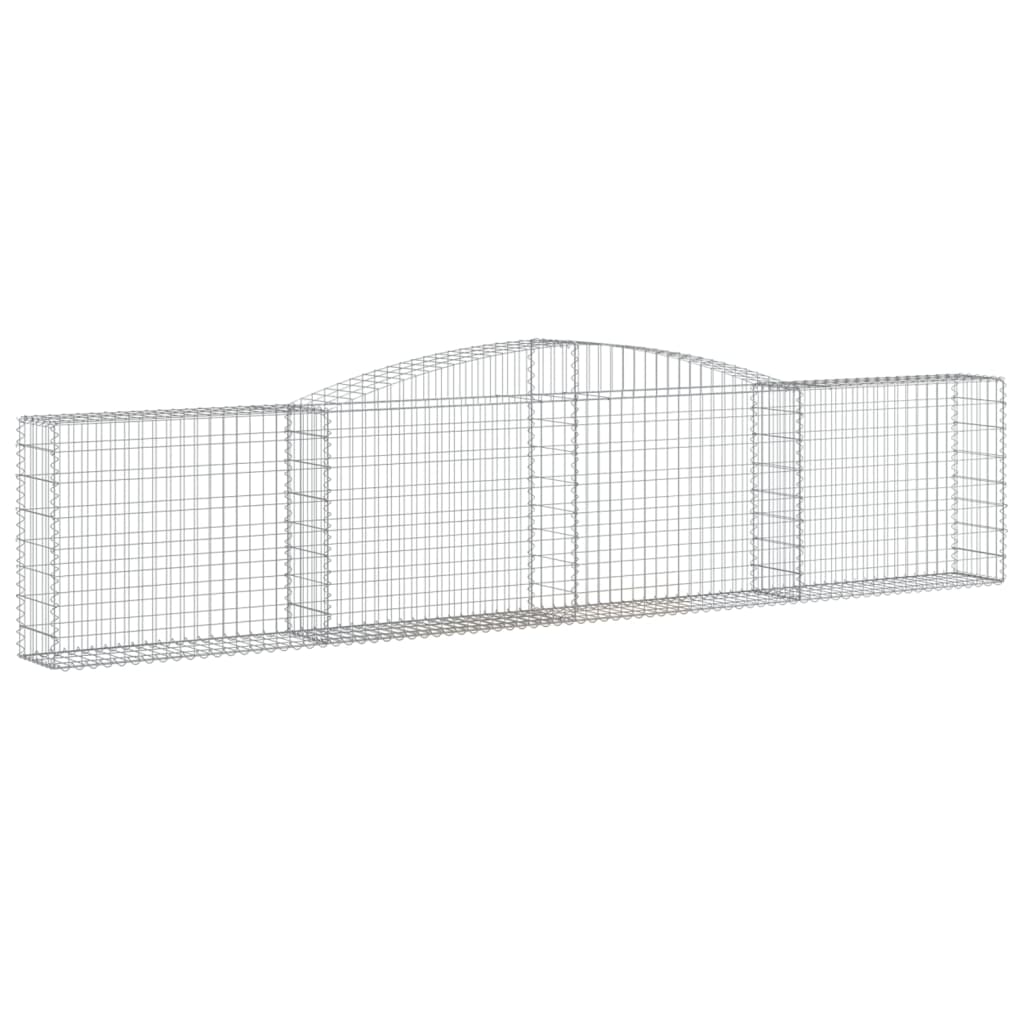 Arched Gabion Baskets 5 pcs 400x30x80/100 cm Galvanised Iron