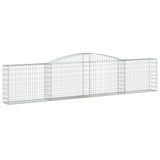 Arched Gabion Baskets 5 pcs 400x30x80/100 cm Galvanised Iron