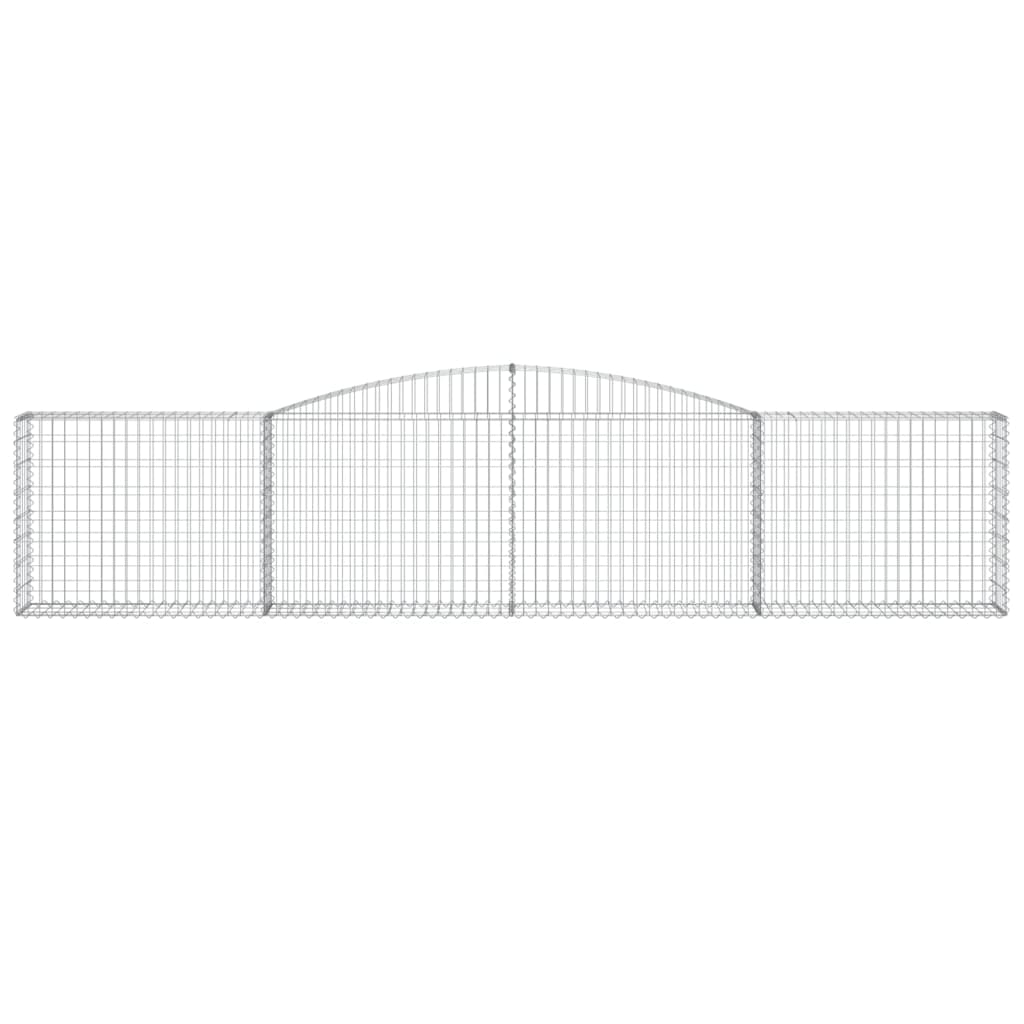 Arched Gabion Baskets 5 pcs 400x30x80/100 cm Galvanised Iron