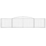 Arched Gabion Baskets 5 pcs 400x30x80/100 cm Galvanised Iron