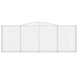 Arched Gabion Baskets 4 pcs 400x30x140/160 cm Galvanised Iron