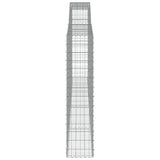 Arched Gabion Baskets 4 pcs 400x30x140/160 cm Galvanised Iron