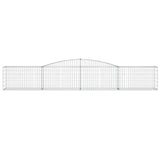 Arched Gabion Baskets 10 pcs 400x50x60/80 cm Galvanised Iron