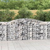 Arched Gabion Baskets 4 pcs 400x50x100/120 cm Galvanised Iron
