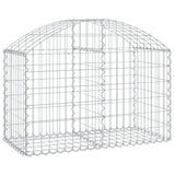 Arched Gabion Basket 100x50x60/80 cm Galvanised Iron