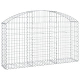Arched Gabion Basket 150x30x80/100 cm Galvanised Iron