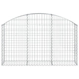 Arched Gabion Basket 150x30x80/100 cm Galvanised Iron
