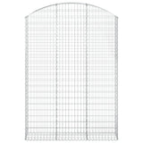 Arched Gabion Basket 150x30x200/220 cm Galvanised Iron