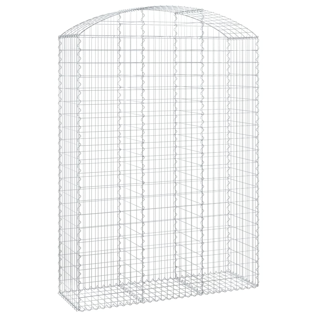 Arched Gabion Basket 150x50x200/220 cm Galvanised Iron