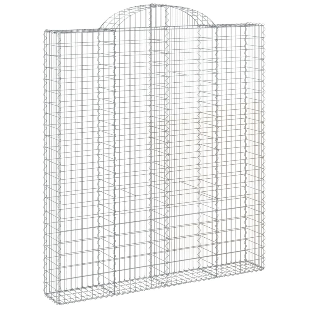 Arched Gabion Basket 200x30x220/240 cm Galvanised Iron
