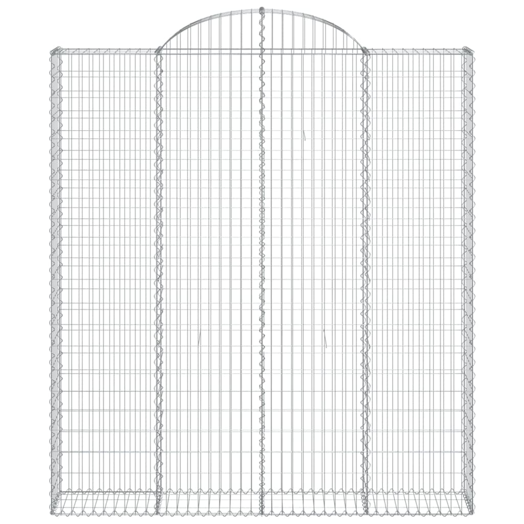 Arched Gabion Basket 200x30x220/240 cm Galvanised Iron