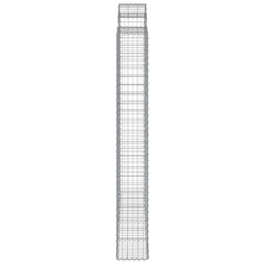 Arched Gabion Basket 200x30x220/240 cm Galvanised Iron