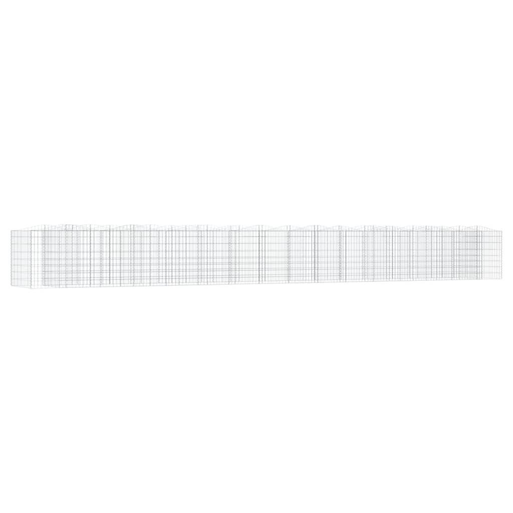 Arched Gabion Raised Bed 800x100x100 cm Galvanised Iron