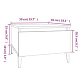 Side Table Smoked Oak 50x46x35 cm Engineered Wood