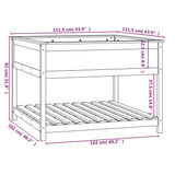 Planter with Shelf Honey Brown 111.5x111.5x81 cm Solid Wood Pine