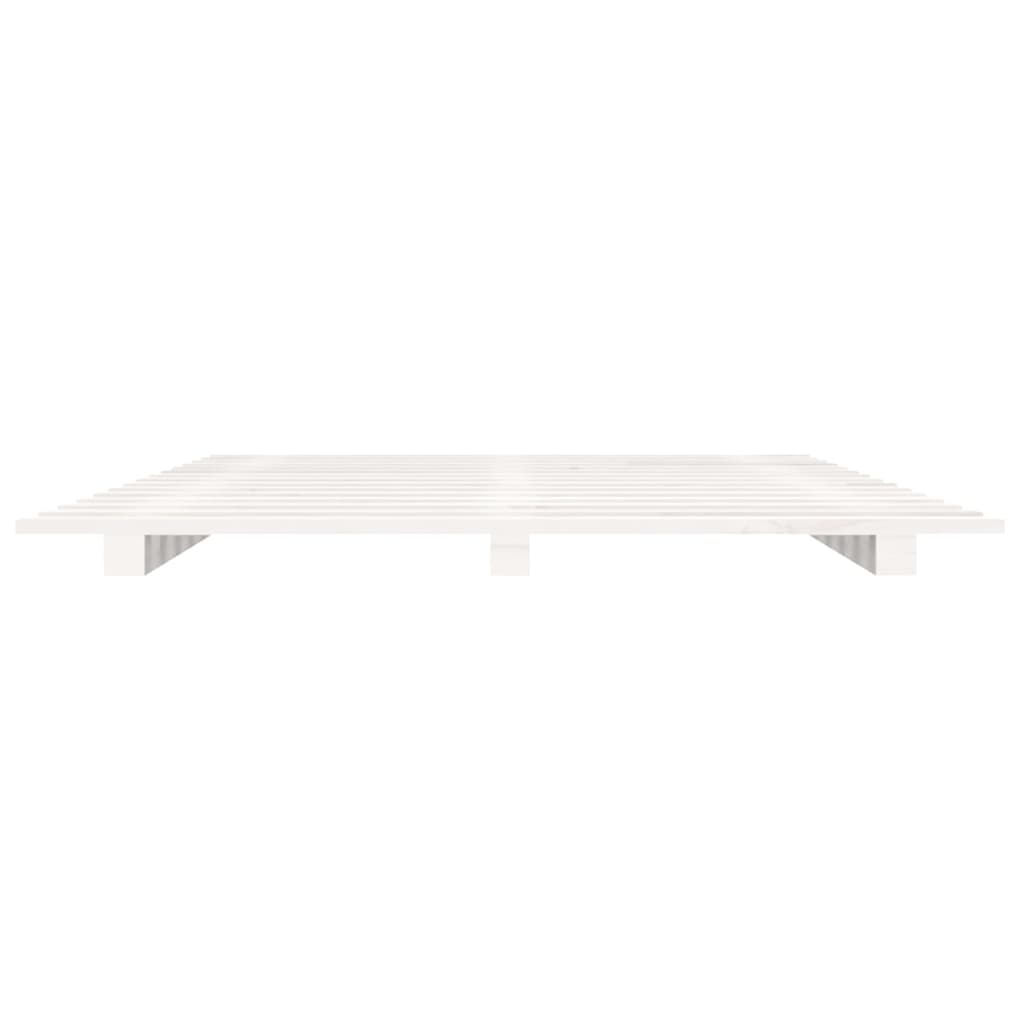 Bed Frame without Mattress White 120x200 cm Solid Wood Pine