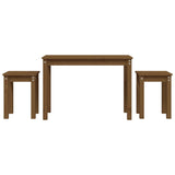 Nesting Tables 3 pcs Honey Brown Solid Wood Pine