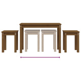 Nesting Tables 3 pcs Honey Brown Solid Wood Pine