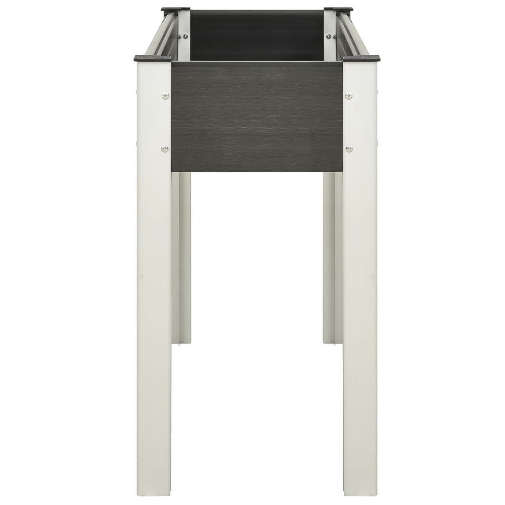 Garden Raised Bed Grey 120x40x75 cm WPC