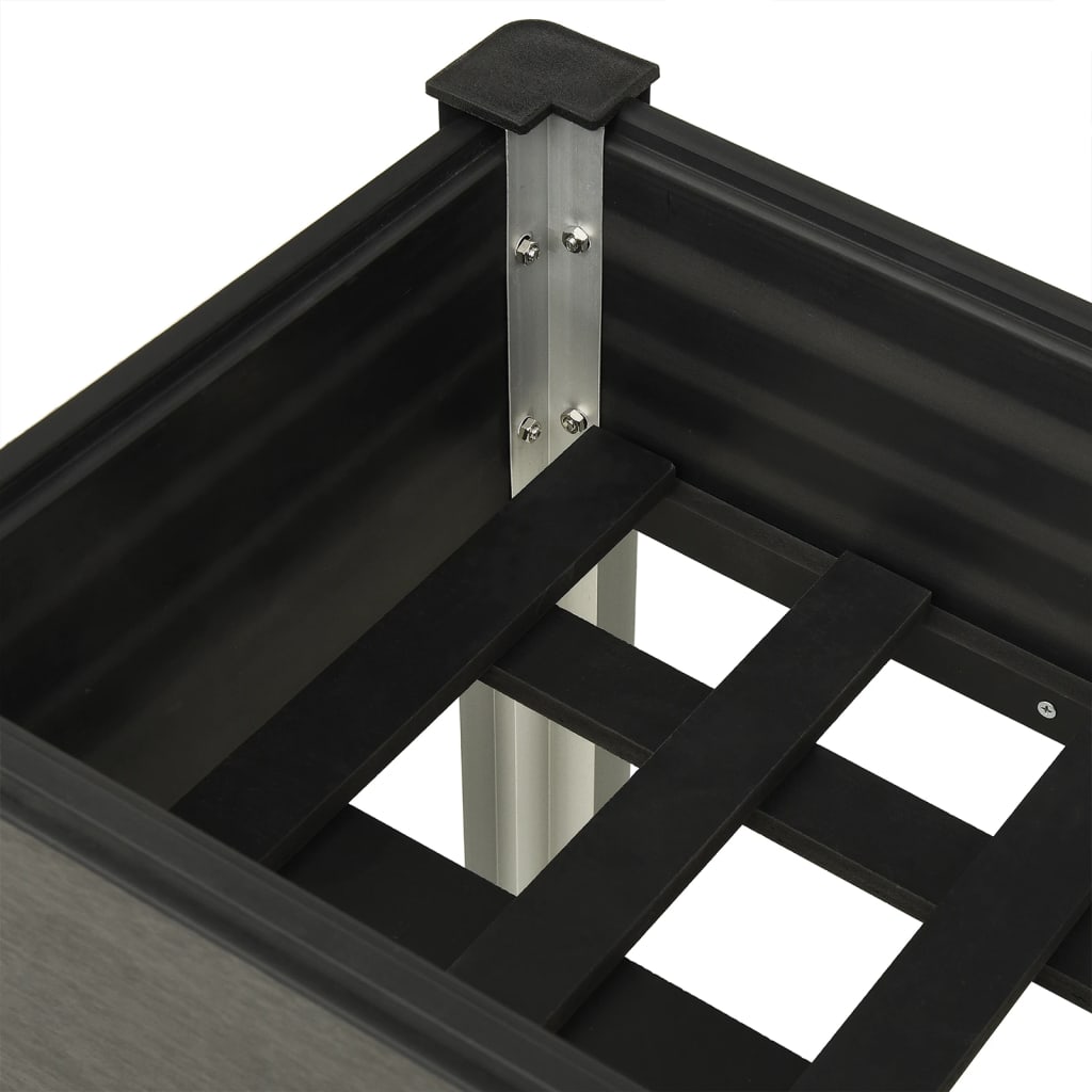 Garden Raised Bed Grey 120x40x75 cm WPC
