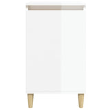 Bedside Cabinets 2 pcs High Gloss White 40x35x70 cm Engineered Wood