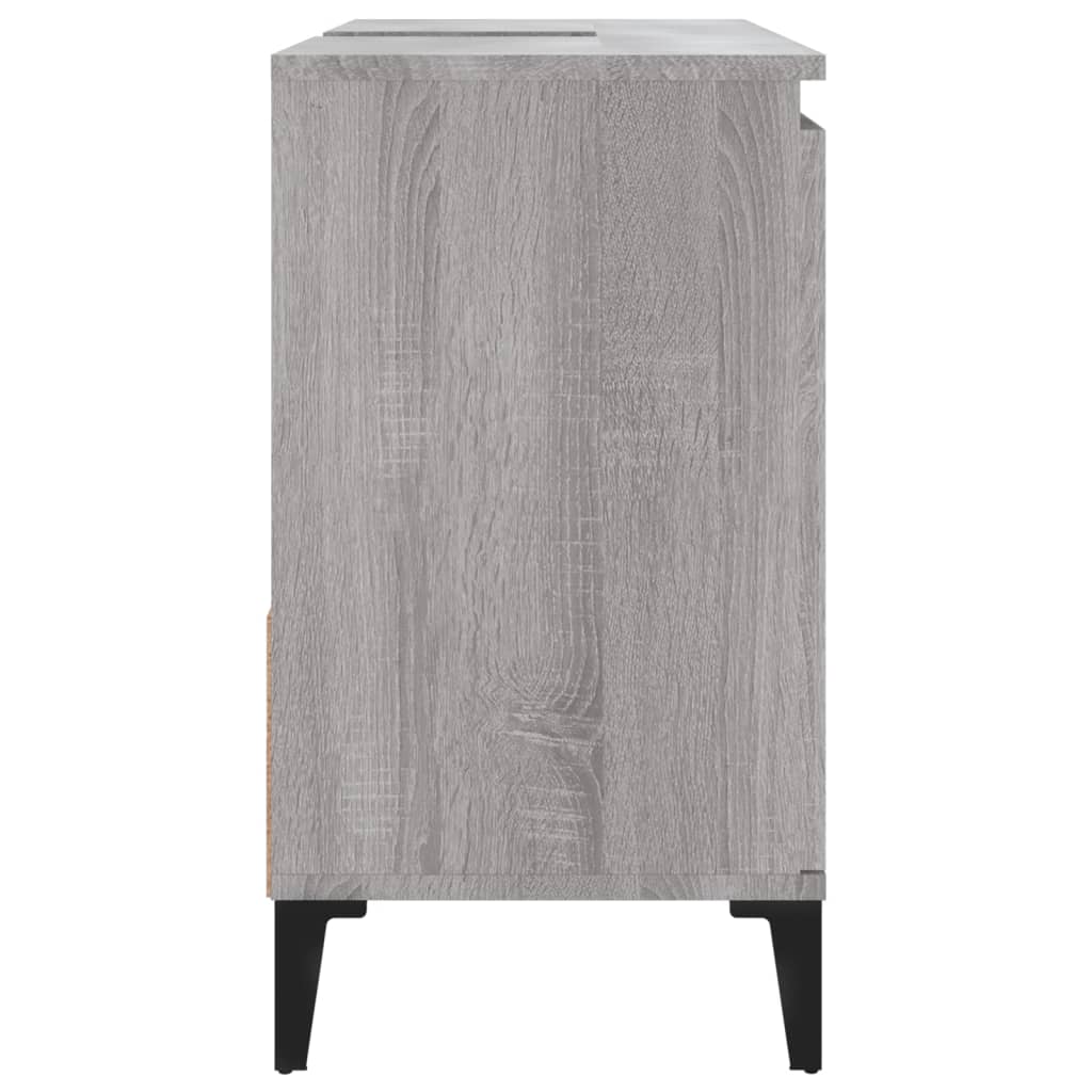 Bathroom Cabinet Grey Sonoma 65x33x60 cm Engineered Wood