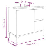 Bathroom Cabinet Grey Sonoma 65x33x60 cm Engineered Wood