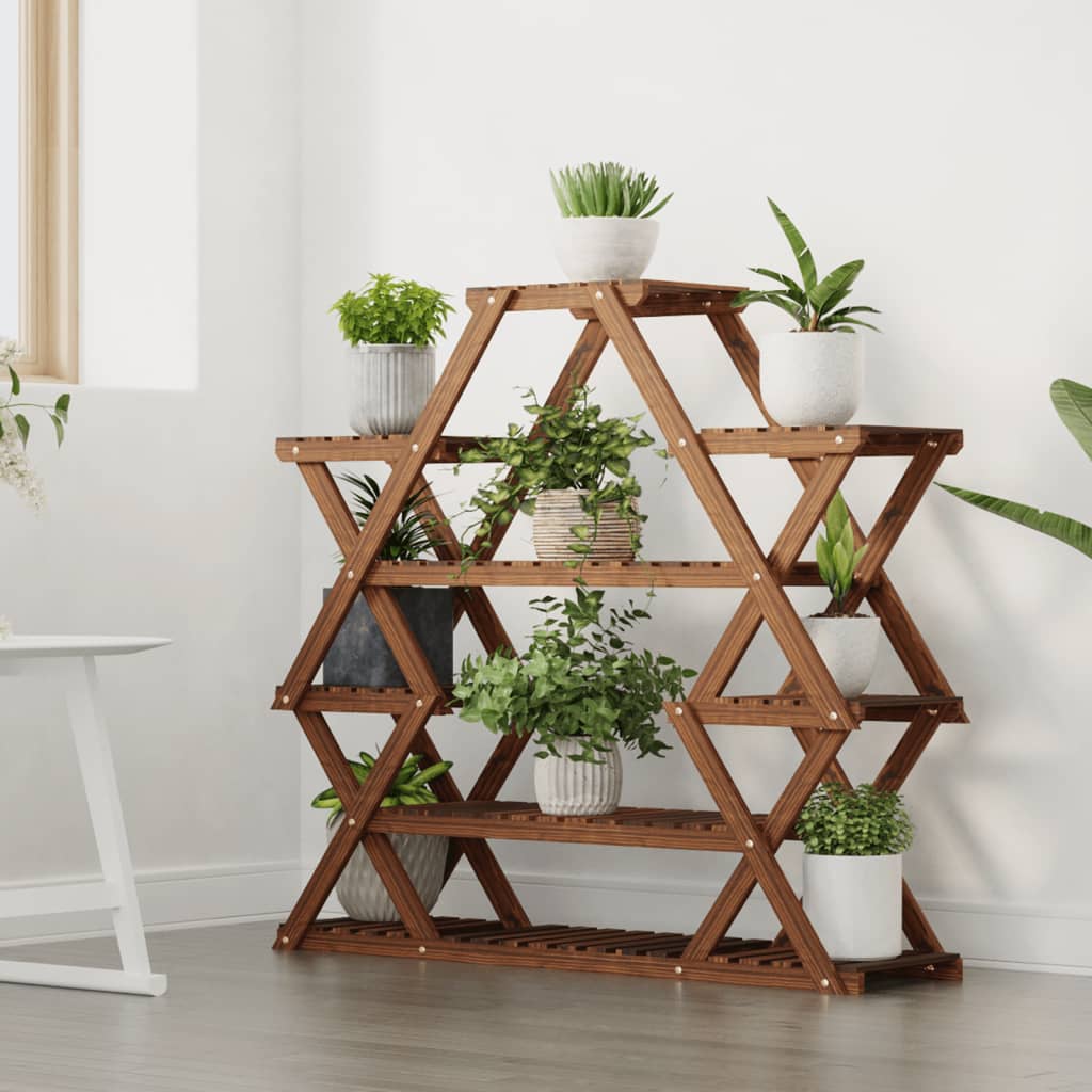 Flower Stand 110x25x105 cm Solid Wood Fir