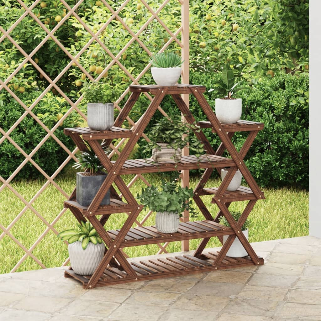 Flower Stand 110x25x105 cm Solid Wood Fir