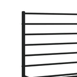 Metal Bed Frame without Mattress with Headboard Black 200x200cm