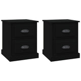 Bedside Cabinets 2 pcs Black 39x39x47.5 cm Engineered Wood