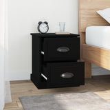 Bedside Cabinets 2 pcs Black 39x39x47.5 cm Engineered Wood