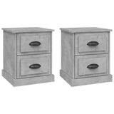 Bedside Cabinets 2 pcs Concrete Grey 39x39x47.5 cm Engineered Wood