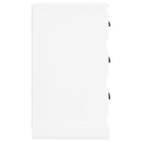 Bedside Cabinet High Gloss White 39x39x67 cm Engineered Wood