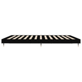 Bed Frame without Mattress Black 120x200 cm Engineered Wood
