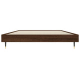 Bed Frame without Mattress Brown Oak 90x200 cm Engineered Wood