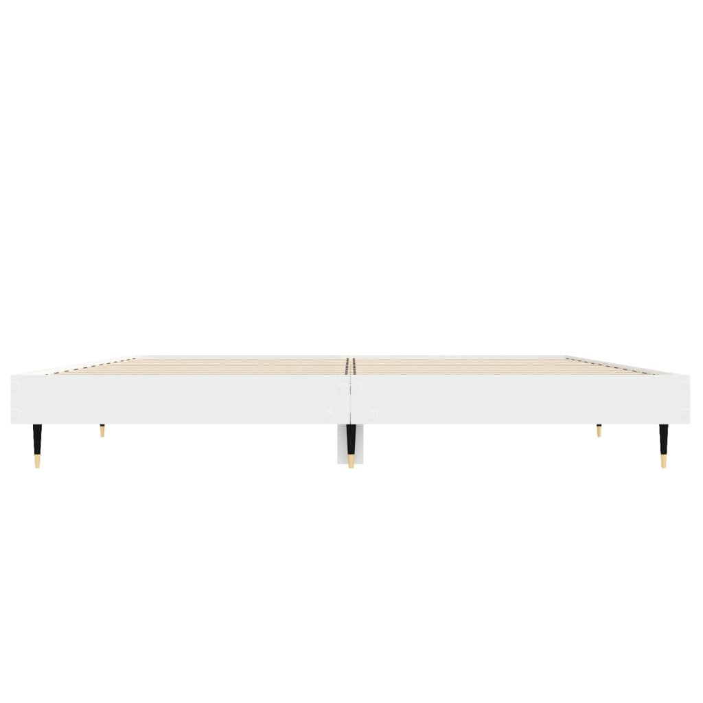 Bed Frame without Mattress White 140x190 cm Engineered Wood