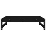 Garden Footstool Black 120x80 cm Solid Wood Pine