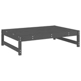 2 Piece Garden Lounge Set Grey Solid Wood Pine