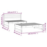 2 Piece Garden Lounge Set Impregnated Wood Pine
