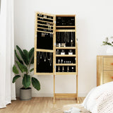 Mirror Jewellery Cabinet Free Standing 42x38x152 cm