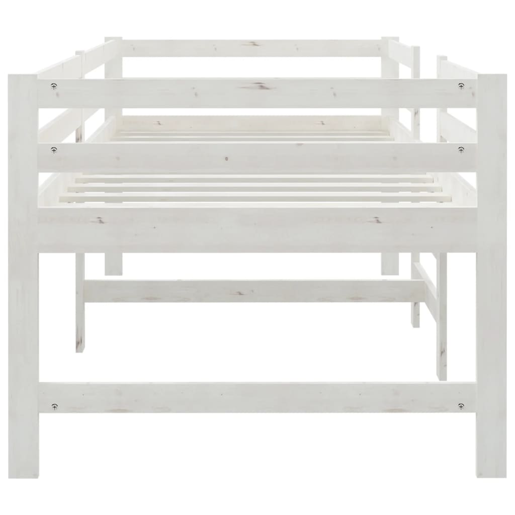 Bed Frame without Mattress White 90x200 cm Solid Wood Pine