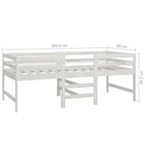 Bed Frame without Mattress White 90x200 cm Solid Wood Pine