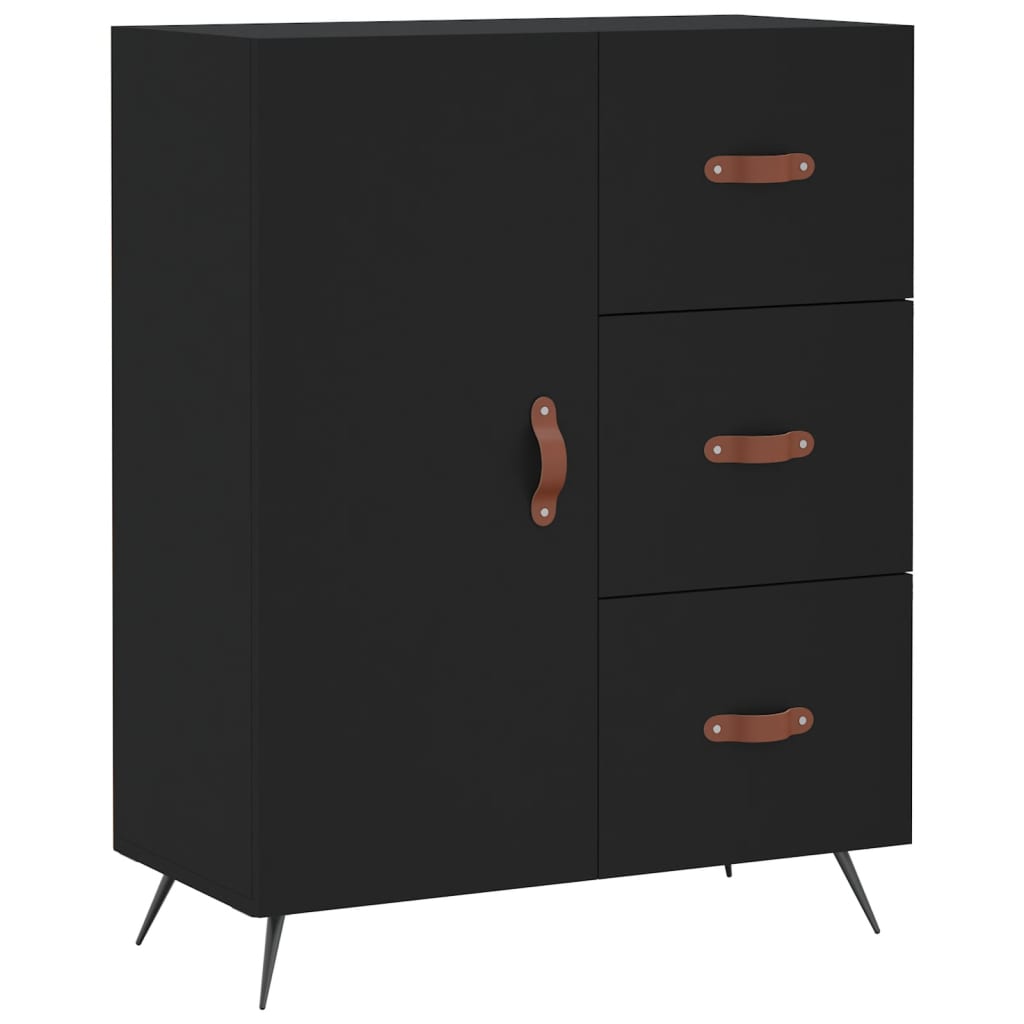 Sideboard Black 69.5x34x90 cm Engineered Wood