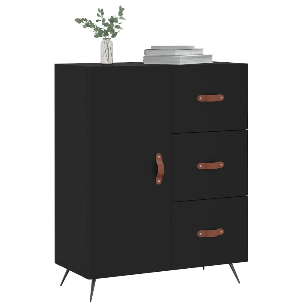 Sideboard Black 69.5x34x90 cm Engineered Wood