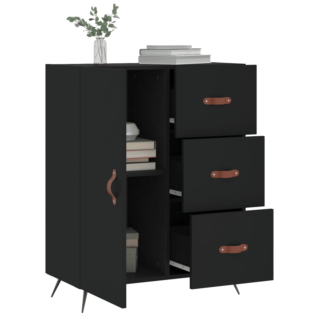 Sideboard Black 69.5x34x90 cm Engineered Wood