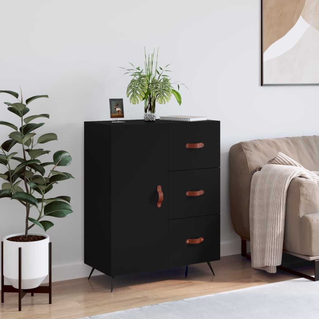 Sideboard Black 69.5x34x90 cm Engineered Wood